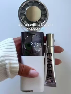 chromeaholic 🩶 #acfan #minifan #portablefan #pursefan #handheldfan