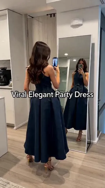 Elegant Chic Women's Party Dress, Tie-Waist A-Line Skirt, Sleeveless V-Neck, Spring Summer New, Urban Style Commuter Dress #maxidress #womensdresses #dressesforwomen #maxidressoutfit #yellowmaxidress #fashionnovadress #aliexpresspromdress #springmaxidress #fashiondresses #sheinweddingguestdress