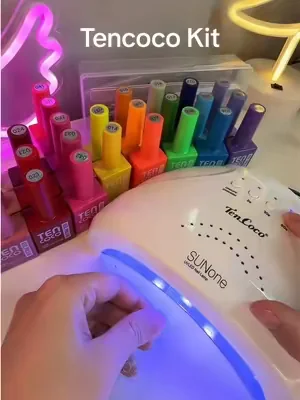 This kit has everything you need! •many colors •nail lamp •tools •files •stickers 💓✨🌨️ @Tencoco Store #tencoco #tpofreegelpolish #nailki #nailinspo #diynailsathome 