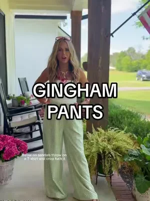 Cutie gingham pants for summer🤍✨