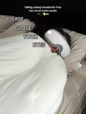 i may look crazy but trust me i’m sleeping like a baby. this nekteck eye massager is so soothing it massages you while using heat and playing relaxing music 🧘‍♀️ perfect conditions for helping you fall asleep #dealsforyoudays #summerwins #sleep  #insomnia #eyemassager