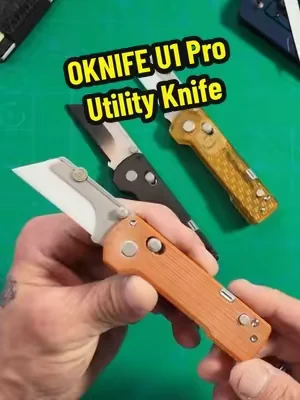 The OKNIFE U1 Pro! They dropped a new Orange Micarta handle option, and it looks fantastic. Same versatile utility blade design, now with a bold new look that stands out in your pocket and on the job.  #OKNIFE #OKNIFEU1Pro #EDC #UtilityKnife #everydaycarry 