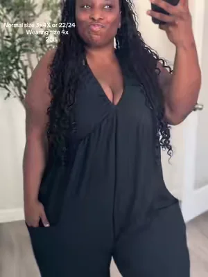 Love my new plus size jumpsuit #plussize #fashion #jumpsuit #foryou #tiktokshop 