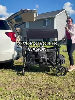 This price for a 4 seater stroller wagon is crazyyyy #affordablestrollerwagon #summermusthaves #momfinds #vevorstrollerwagon #vevortools 