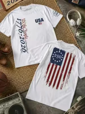 USA Bi50th Anniversary T-Shirt 1776-2026 ##celebrate##250yearsofamerica ##250thanniversary##americanflag##trending