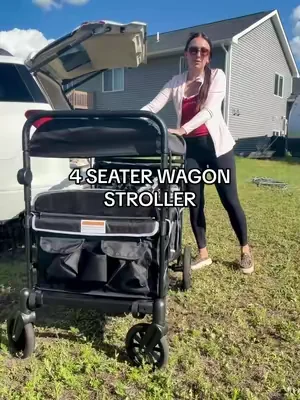No reason you shouldn’t have a 4 seater stroller wagon at this point 👏🏻 #affordablestrollerwagon #summermusthaves #4seaterwagon #momfinds 