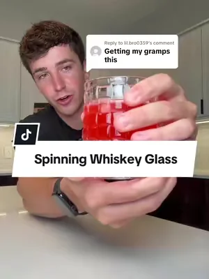 Replying to @lil.bro0359 the perfect gift! #dealsforyoudays #spinningwhiskeyglass #whiskeyglass #giftforhim #mangift 