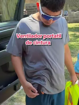 No podia creer cuantas velocidades tenia este ventilador portatil 😅 #waistfan #portablewaistfan #coolingfan #bluecollar #Summer 