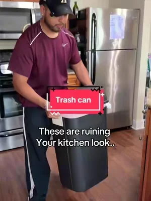 This small change made my kitchen look so much better 🙌🏼 #trashcan#stainlessstealtrashcan#kitchen#dealsforyoudays  