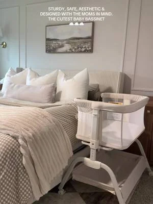 Truly created for the moms & it has all those must have features 🤎👏🏼 #Bassinet #BabyRegistry #MomsofTikTok #BabyTok #BabyMustHaves 