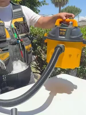 Aspiradora en húmedo y en seco Wet Dry Vac, 2.6 Gallon, 2.5 Peak HP, 3 in 1 Portable Shop #Vacuum with Blowing Function, Attachments Storage, Perfect for #Cleaning Floor, Upholstery, Gap, Car, Black/ Yellow, ETL Listed #VEVOR #Car #carwash @VEVOR Store 