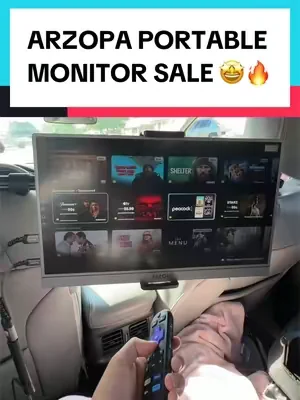 This is a gamechanger for those long car rides #portablemonitor #dualmonitor #summervibes #dealsforyoudays #tiktokshopcreatorpicks 