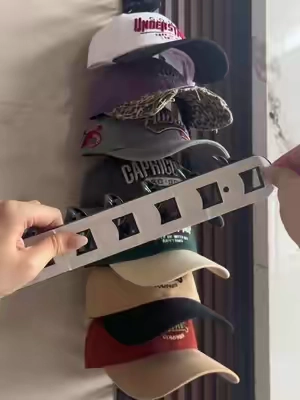 Hat organizer for wall decoration #hatstorage #hathanger #hatorganization #hatrack #baseballcaps