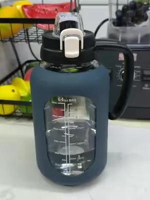 So glad I finally found a large glass water bottle! Glass is so much better. No gross plastic tasting water or chemicals leaching either. #glasswaterbottle #largewaterbottle #nontoxicwaterbottle #everydayessentials #tiktokshopstockup 