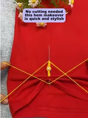 No cutting needed—this hem makeover is quick and stylish.#SewingTips#ClothingAlteration#DealsForYouDays #SummerWins#TikTokShopDealsforYouDays