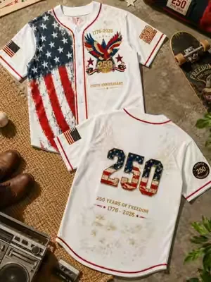 Love USA baseball jersey #baseballjersey #250years #freedom #americanflag #trending 