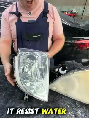 Car lights yellow and old, don't need to change,directly with it#detailing #detail #carlights #headlightrestoration #foryou 