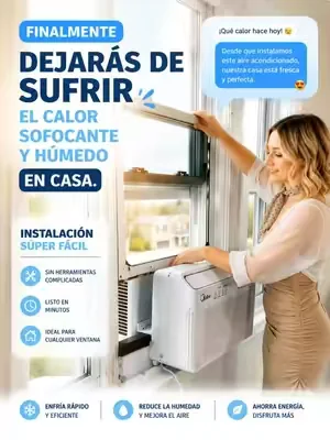 Finalmente dejarás de sufrir el calor sofocante y húmedo en casa.#Midea #ac #summerfinds #dealsforyoudays #Greenish 