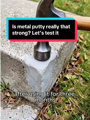 How hard does metal putty get? #epoxysteel #metalputty #strengthtest #diytools #repairhack