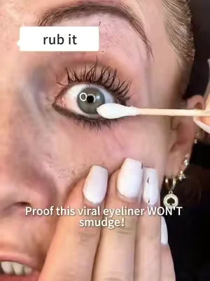 RUB IT!!!#tiktokshop #waterproofeyeliner #longlastingeyeliner #beginner #beauty #eyelinerhack #makeuptutorial #eyemakeup #DealsForYouDays #fyp