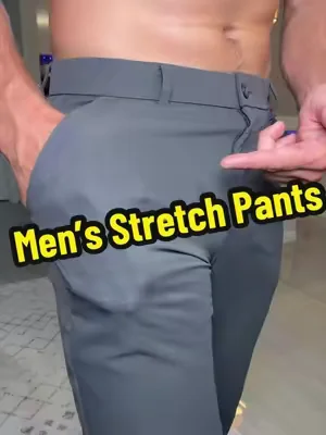 Men’s Slim Fitted Stretchy Pants! #khakipants #menspants #dresspants #mensclothing #tiktokshopcreatorpicks 