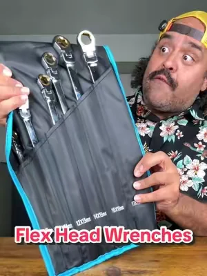 DURATECH Extra Long Flex Head Wrench Set! #wrenches #wrenchset #ratchetingwrench #duratech #tools 