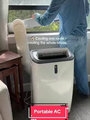Beat the heat without cranking the whole house AC 🥵❄️ This portable AC is perfect for bedrooms, offices, apartments, or anywhere you need extra cooling. Easy to move from room to room, simple to set up, and a total lifesaver during these hot summer days. 🌞✨ #PortableAC #AirConditioner #cowsar #staycool #portableairconditioner 