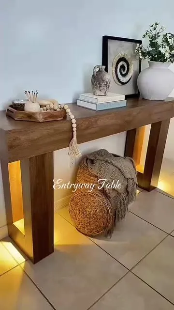 Entryway Table with Socket and sensor light #DealsForYouDays #SummerWins #SummerVibes #tiktokshopcreatorpicks #homedecor 