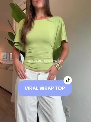 & the color issss so good  #summertops #dealsforyoudays #cutetops #summeroutfits #wraptop 