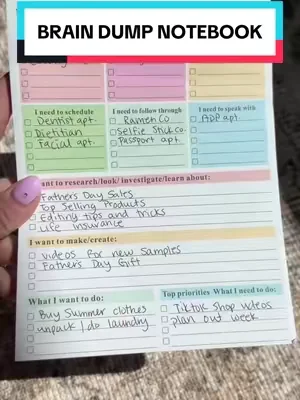 The way this literally saved me... #dealsforyoudays #braindump #organizedlife #braindumpnotebook #stressmanagement 