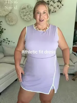 Found the athletic dress that actually understands the midsize girlies. Built-in bra, full coverage shorts, and a fit that hugs without squeezing. Cute enough for errands, comfy enough for all-day wear, and no constant adjusting. This one is staying in heavy rotation. #dealsforyoudays  #midsizefashion #athleticdress #midsizestyle #summeroutfits