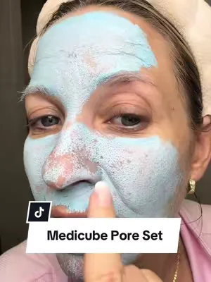 Get the set or just the mask with this link!!  If you have oily skin, you will LOVE THIS!!  #medicube #oilyskin #DealsForYouDays #SummerVibes #tiktokshopcreatorpicks 