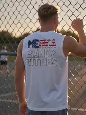 #tanktop #menshirt #funnyshirt #4thofjulyoutfit 