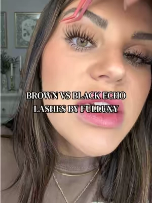 Brown or black Echo lashes? 🤎🖤 Same stunning style, completely different vibe. Brown gives a softer, more natural look while black adds bold definition and extra drama. @Fulluxy #dealsforyoudays #fulluxy #lashclusters #diylashes #dramaticlashes 