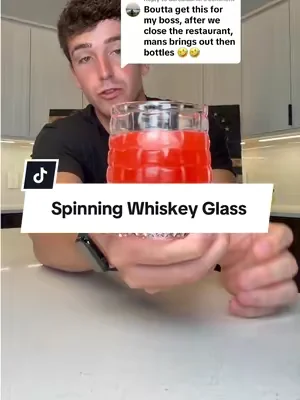 Replying to @darealdarkk smart man 😂🍻 #dealsforyoudays #spinningwhiskeyglass #whiskeyglass #giftforhim #mangift 