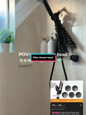 High pressure + purified water =the upgrade you need 💡#waterpurifier#showerhead#showerheadfilter#dealsforyoudays 