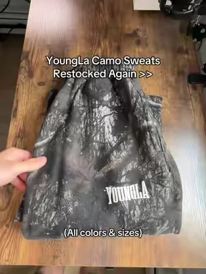 Let me know in comments if you need help with sizing. #youngla #baggypants #fitness #camopants 