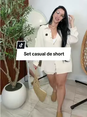 Fisoew Womens Gauze Shirt & Shorts Set 2-in-1 Button Connected Oversized Long Sleeve Button-Down Top with Attachable Safety Shorts Casual Beach Cover Up Outfit Women's Clothes,summeroutfits,vacationoutfits ##Summerwins##DealsForYouDays##tiktokshopcreatorspicks##coverup##matchingoutfits