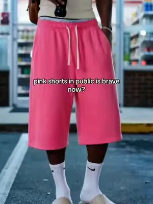 y’all make everything controversial #pinkshorts #capris #longshorts #fitcheck #mensfashion 