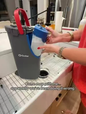 I didn't realize I was basically cleaning my floors with dirty water. 🤢 This mop keeps the clean water completely separate from the dirty water, so every time I go back across my floors, I'm actually mopping with fresh, clean water. The wider mop head covers more floor, and when I'm done, the mop pad goes straight into the washing machine. Why did nobody tell me about this sooner? 🧽✨ #CleanTok #MopTok #CleaningHack #CleanWithMe #moppingfloors 
