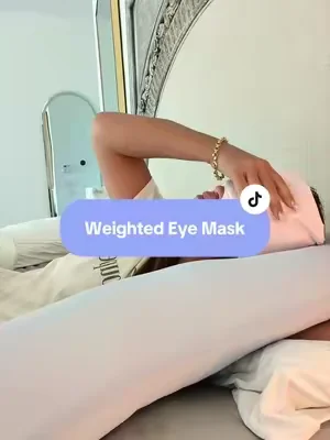 Blocks out the Light, gentle weighted pressure!  So soothing @Mellow Sleep #mellowsleep #weighteyemask #dealsforyoudays #summervibes #shippedbytiktok 