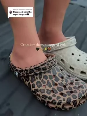 Replying to @Jennifer crocs but make them for the leopard print girlies #leopardprint #crocs#crocssuperbrandday 