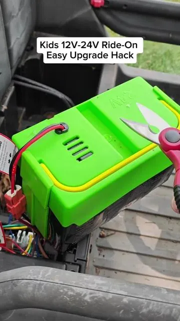 More ride time and faster charging for your kids 12V-24V ride-ons. #kidstoys #rideoncar #protips #dadhacks #hacks 