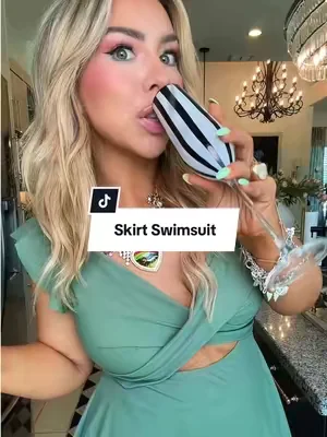 You can be cute AND comfy💕 This swimsuit is flattering, and actually something Ill wear all summer☀️ @Aleumdr Fashion #swimsuit #skirtswimsuit #midsizeswimsuit #DealsForYouDays #Summerwins 