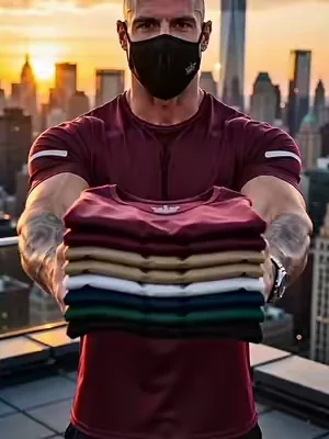 Super oferta: paquete de 7 camisetas, 7 estilos combinables, envío gratis a domicilio.#tiktokshop #tshirt #menswear #fyp #gym 