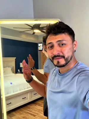 Este espejo era el que quería mi esposo en el cuarto 
