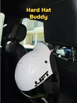 Hard hat buddy! Hang it up! 