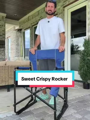 A good outdoor rocker doesn’t have to be expensive #rockerchair #outdoorchair #portablechair #tiktokshopcreatorpicks 