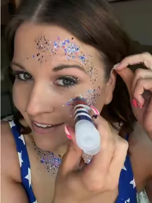 Glitter stick on repeat for the summer #glitterstick #4thofjuly #tiktokmademebuyit 
