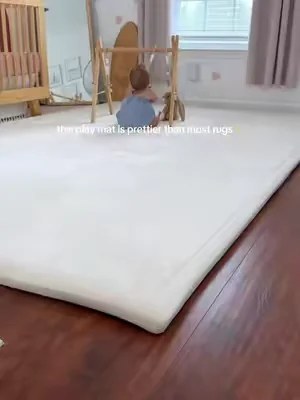 The play mat I wish I had with my first baby 🤍 This 1.5” memory foam play mat is cloud-soft, beautiful, and actually looks good in your home. We keep ours in my daughter’s nursery, but I know so many families who use it in their living room because the neutral design blends right in with their decor. Perfect for tummy time, crawling babies, and older kids who love to tumble, play, and lounge. My girls use it every single day. If you’re looking for a thick baby play mat, memory foam play mat, nursery must-have, or aesthetic playroom essential, this is one of my favorite finds. ✨ #BabyPlayMat #NurseryMustHaves #playmat #DealsForYouDays #SummerWins 